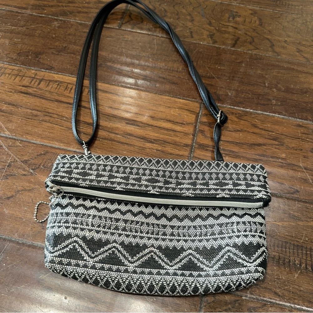 Chic Black and White Patterned Mini Bag‎